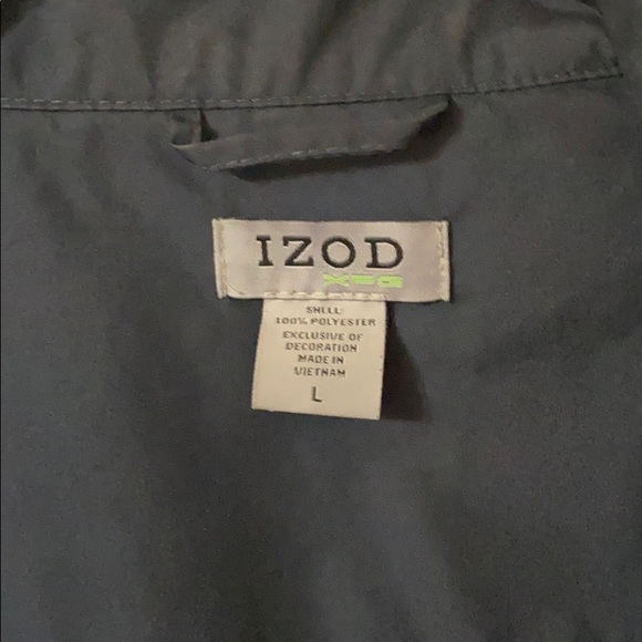 IZOD windbreaker size L navy blue - Picture 2 of 4